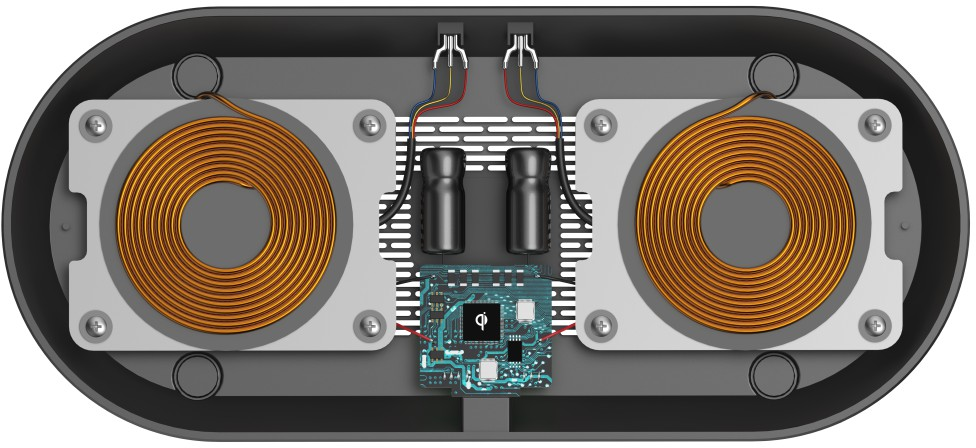 HAMA Chargeur sans fil QI-FC10 DUO Noir (188326)