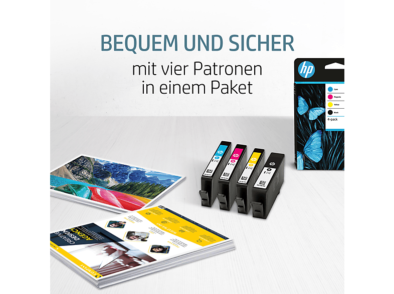 Thumbnail - HP 903 4er-Pack Tintenpatrone Schwarz, Cyan, Magenta, Gelb (6ZC73AE)