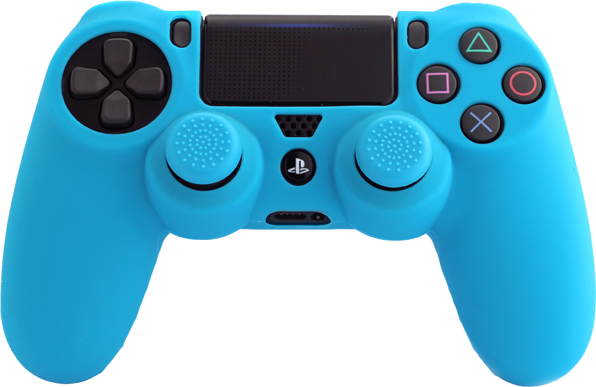 FR-TEC Szilikon tok + hüvelykujj csúszásgátló PlayStation 4 kontrollerhez, kék