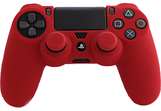 FR-TEC Szilikon tok + hüvelykujj csúszásgátló PlayStation 4 kontrollerhez, piros