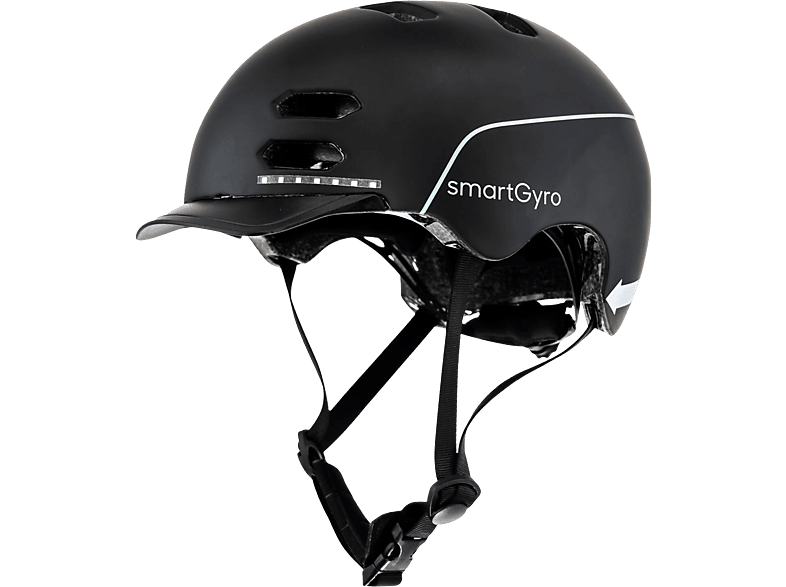 Casco - SmartGyro Helmet, Para Patinete Eléctrico O Bicicleta, Talla L, Cabeza 61 cm, Negro