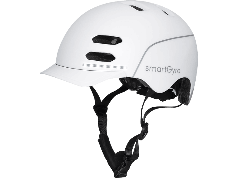 Casco - SmartGyro Helmet, Para Patinete Eléctrico O Bicicleta, Talla L, Cabeza 61 cm, Blanco