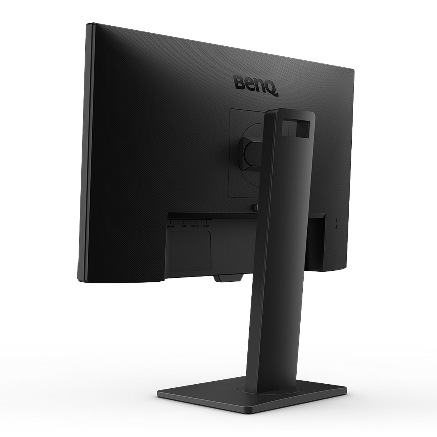 Monitor de ordenador negro con soporte. La marca BenQ está en la parte superior.