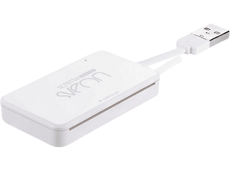 Lector de DNI digital - Sveon SCT011M, Mini, 3.0, Compatible con MAC y Windows 10, blanco