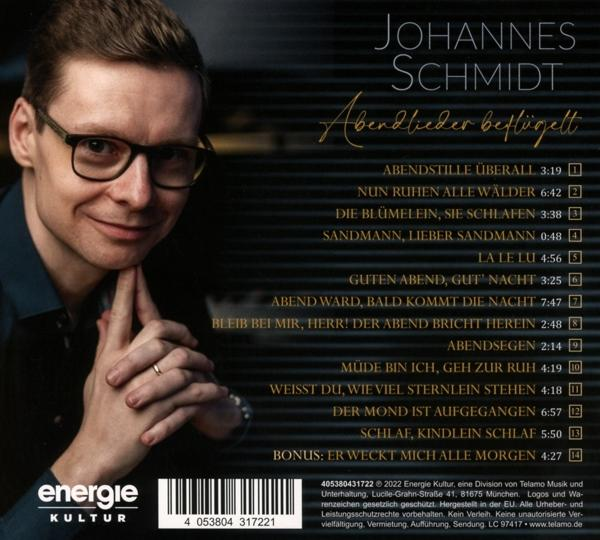 Albumcover mit Johannes Schmidt und Titelliste, mit Text und Bild.