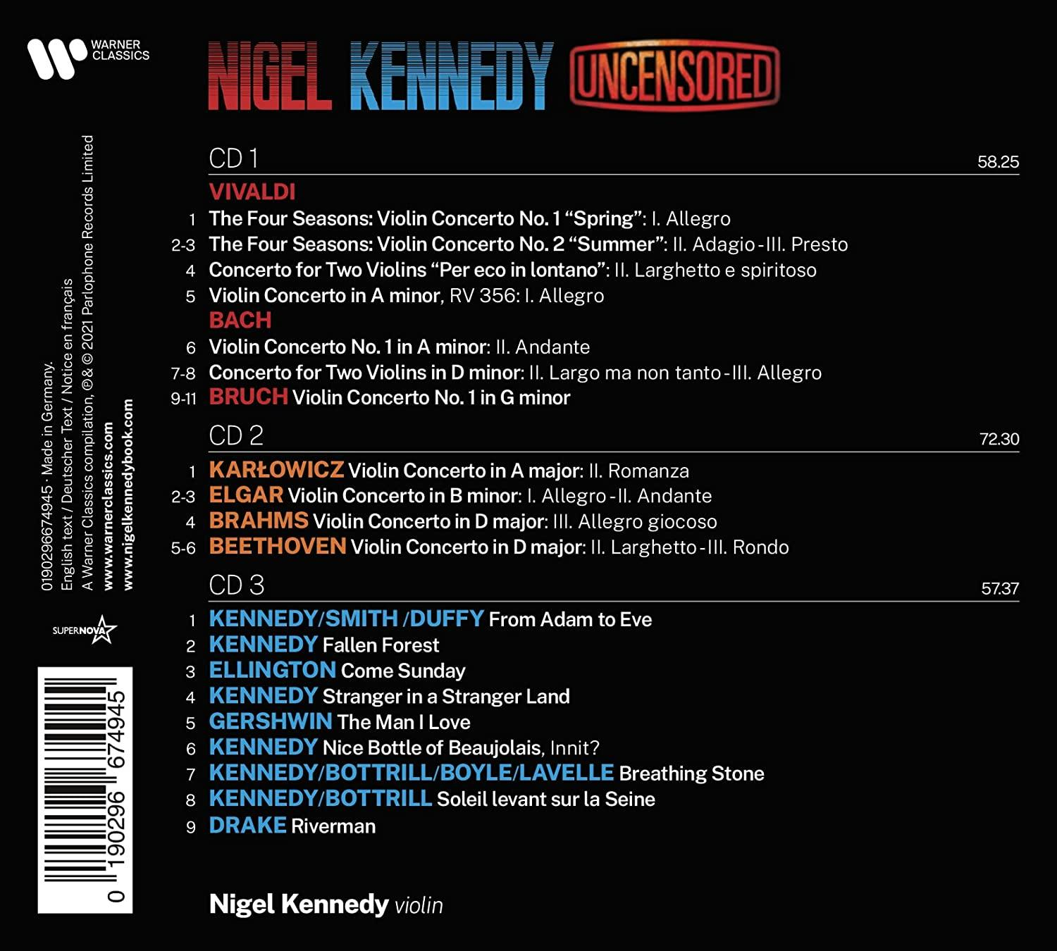 Nigel Kennedy - Uncensored  - (CD)