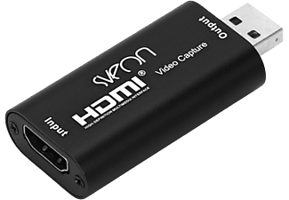 Capturadora vídeo Sveon STV60, USB 2.0 de Vídeo/Audio HDMI 4K, Plug and Play, Negro