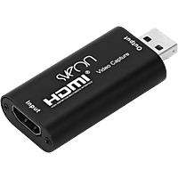 Capturadora de vídeo - Sveon STV60, USB 2.0 de Vídeo/Audio HDMI 4K, Plug and Play, Negro