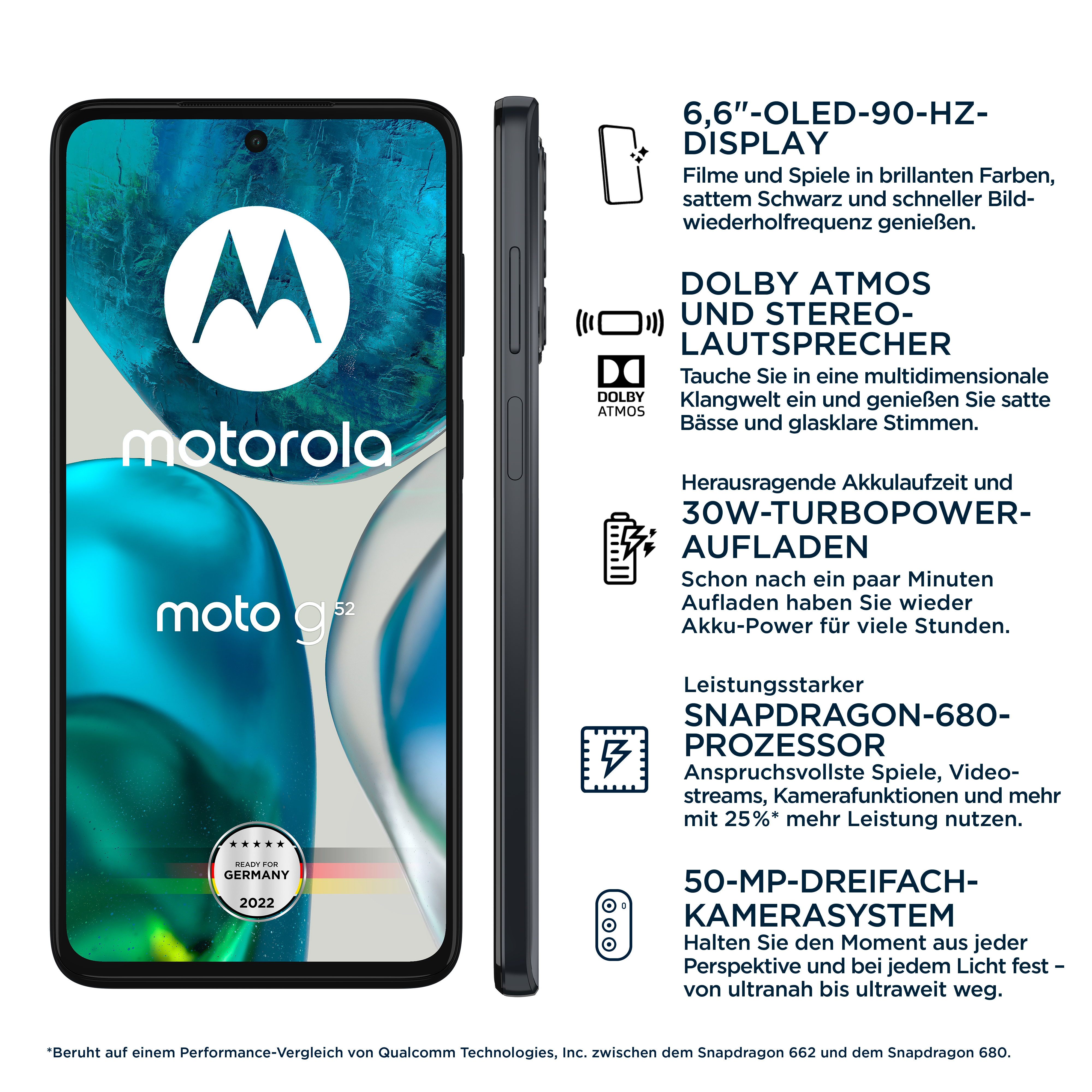 MOTOROLA Moto G52 128 GB Charcoal Grey Dual SIM