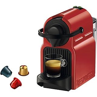 Cafetera de cápsulas - Nespresso® Krups Inissia XN1005, 1260 W, 19 Bar, 0.7 L, Calentamiento en 25 s, Apagado automático, Rojo