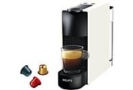 Cafetera de cápsulas - Nespresso® Krups XN1101 Essenza Mini,1310 W, 19 Bar, 0.6 L, Calentamiento en 25 s, Apagado automático, Blanco