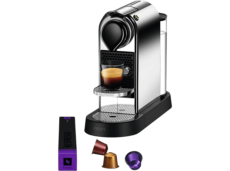 etiqueta Investigación Mejor Cafetera de cápsulas | Nespresso® Krups CitiZ, 19 bares, 1 l, 1 taza, 1260  W, Plata