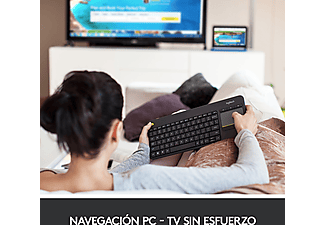 Teclado inalámbrico | plus, Wireless, Para PC/TV, Touchpad, Negro