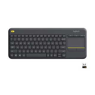 Mini teclado 2.4G inalámbrico delgado luz 78 teclas USB multimedia pequeño  para PC, computadora portátil (negro)