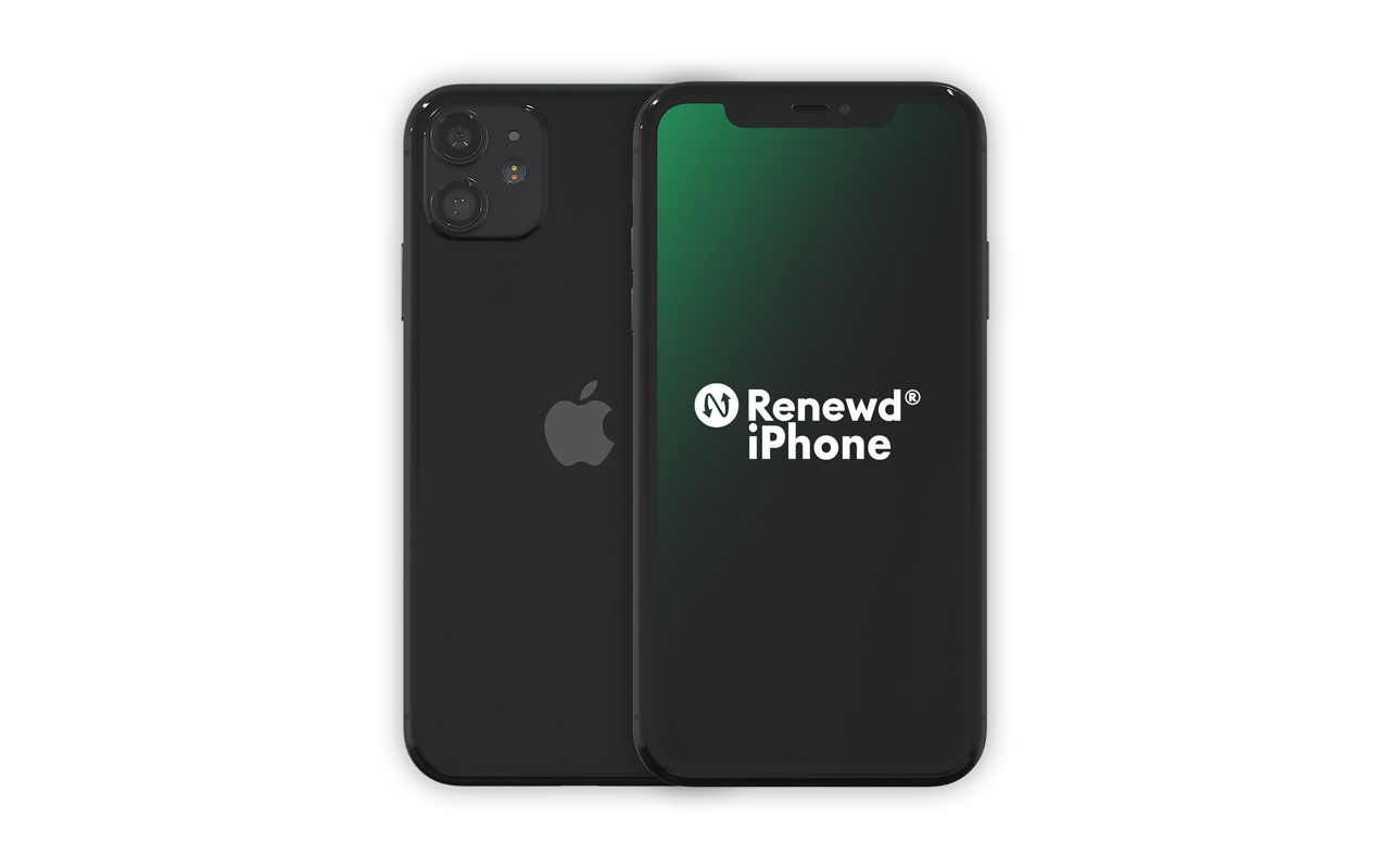RENEWD IPHONE XR BLACK 64GB 64 GB Black Dual SIM