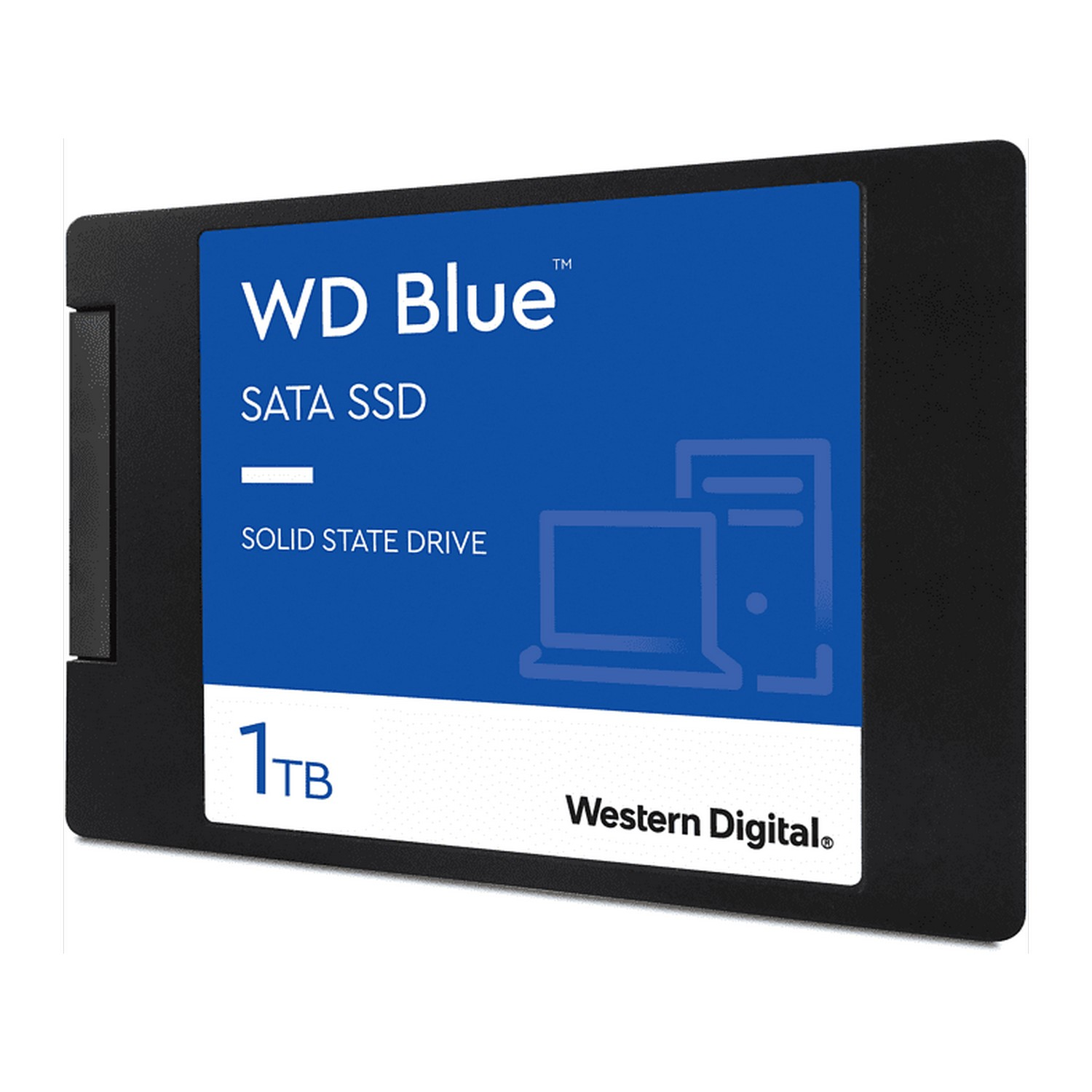 Disco duro SSD interno 1 TB - Western Digital WD Blue SATA SSD, Con Carcasa, 3D NAND, Lectura 560 MB/s, Azul