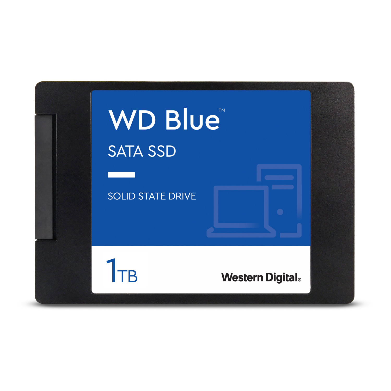 Disco duro SSD interno 1 TB - Western Digital WD Blue SATA SSD, Con Carcasa, 3D NAND, Lectura 560 MB/s, Azul