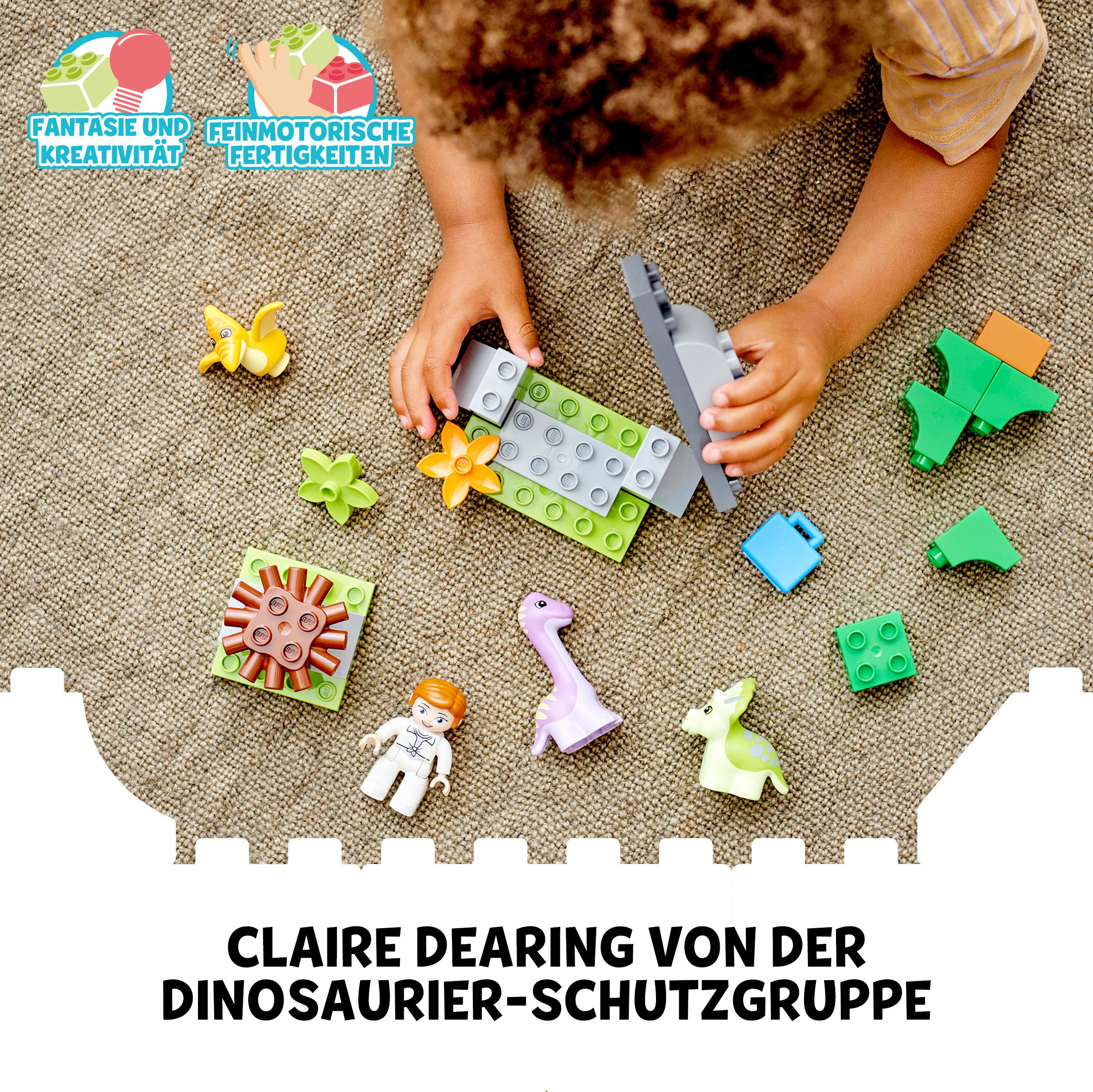 LEGO DUPLO 10938 Jurassic World  Dinosaurier Kindergarten Bausatz, Mehrfarbig