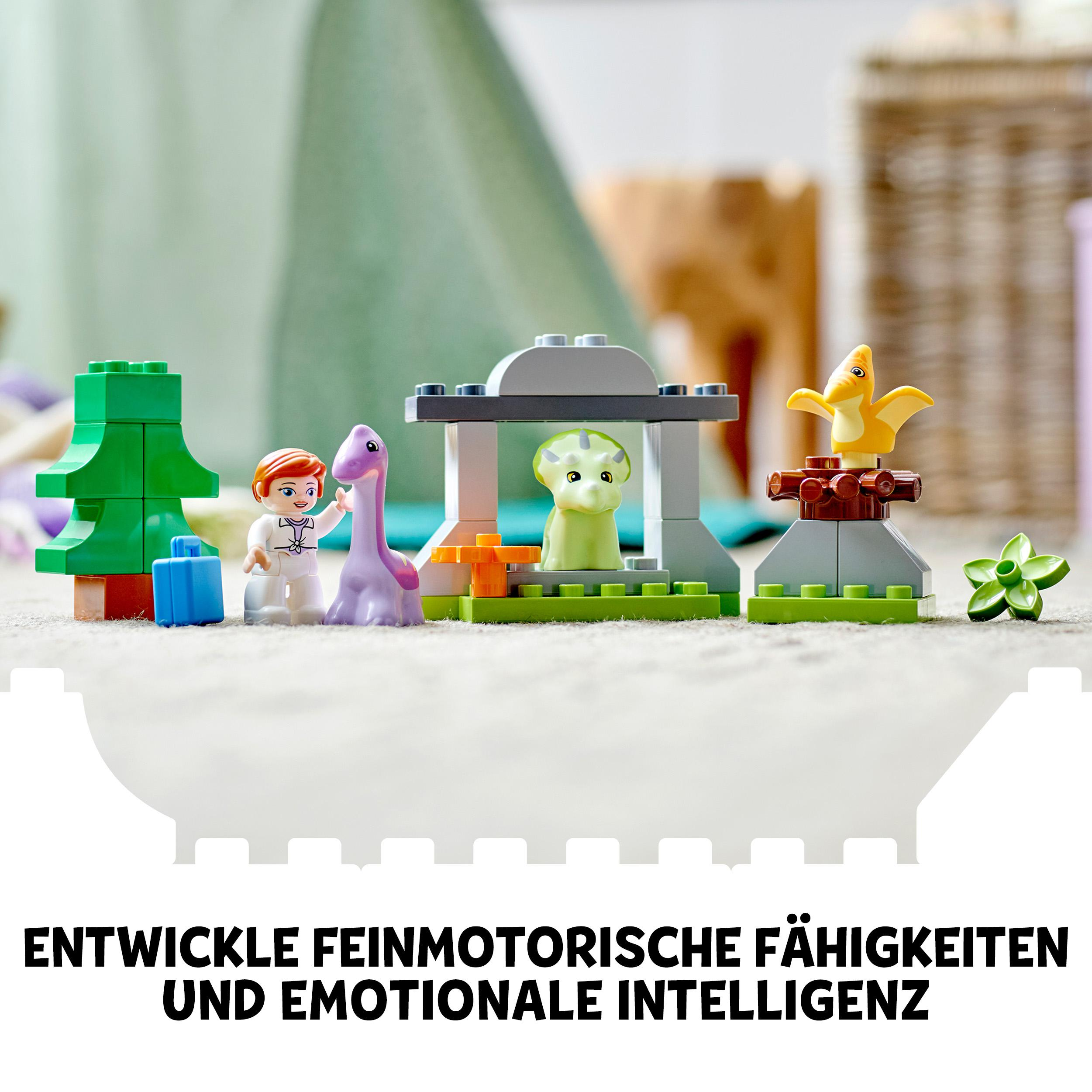 LEGO DUPLO 10938 Jurassic World  Dinosaurier Kindergarten Bausatz, Mehrfarbig