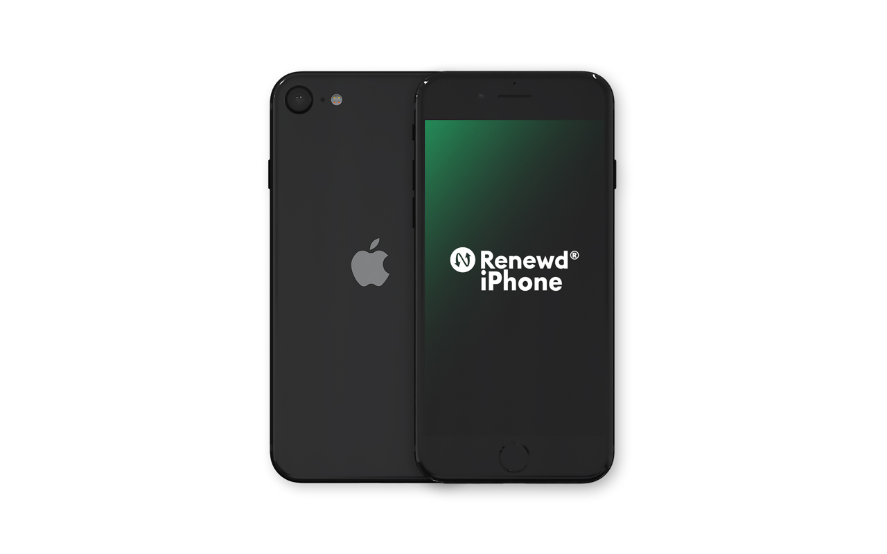 RENEWD iPhone SE 2020 64 GB Black Dual SIM