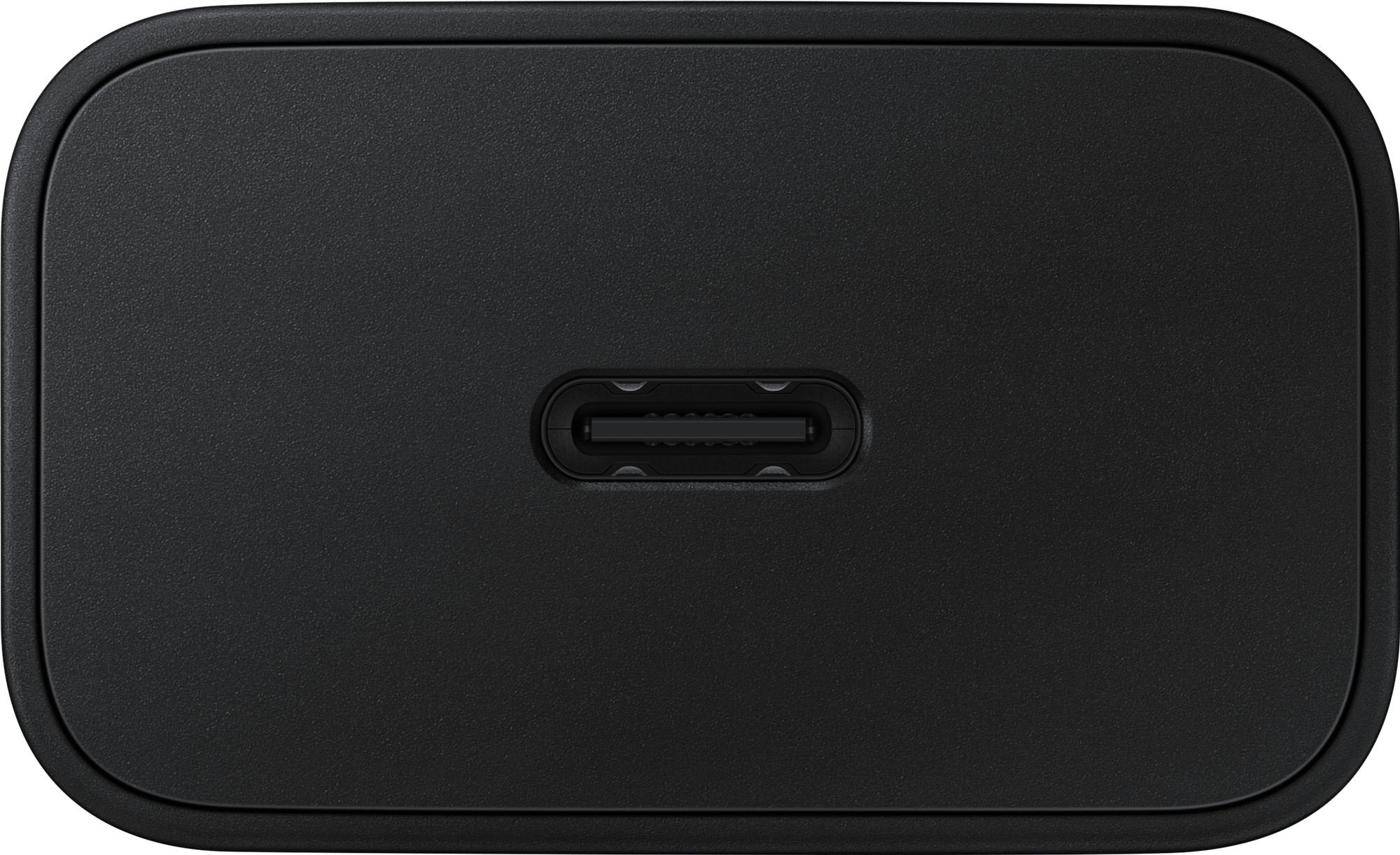 Black USB-C charger with a single USB-C port in the middle.