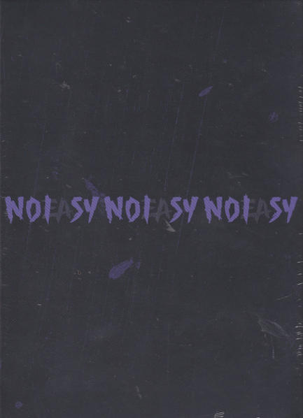Album borító a "NOEASY" szavakkal ismételve lilával, sötét, texturált háttéren.