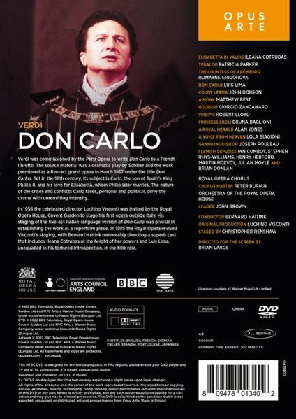 Cotrubas/Parker/Haitink/Royal Opera Orchestra - Don Carlo - (DVD)