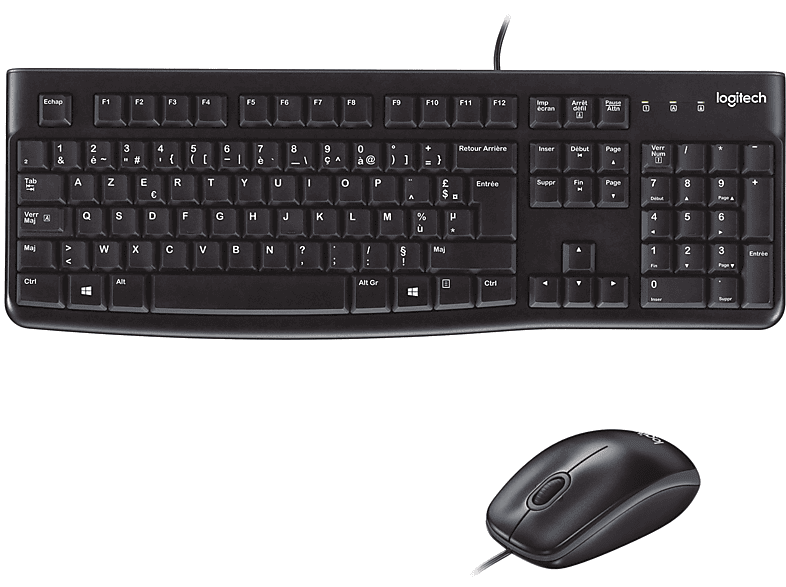 Logitech Toetsenbord + Muis Mk120 Azerty Be Zwart (920-002534)