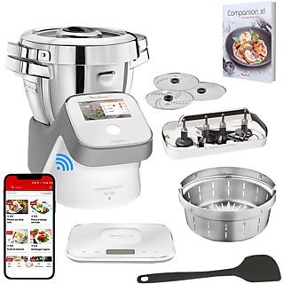 MOULINEX i Companion Touch XL HF938E - Robots culinaires avec fonction de cuisson (Blanc/argent)