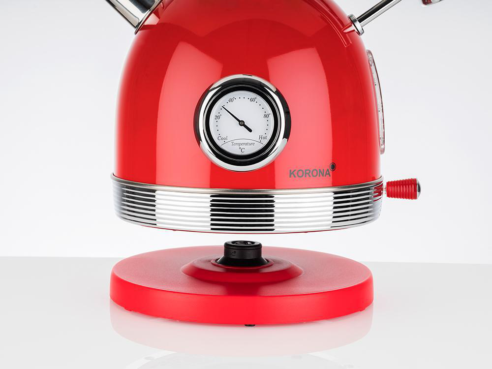 KORONA 20667 Retro Wasserkocher, Rot