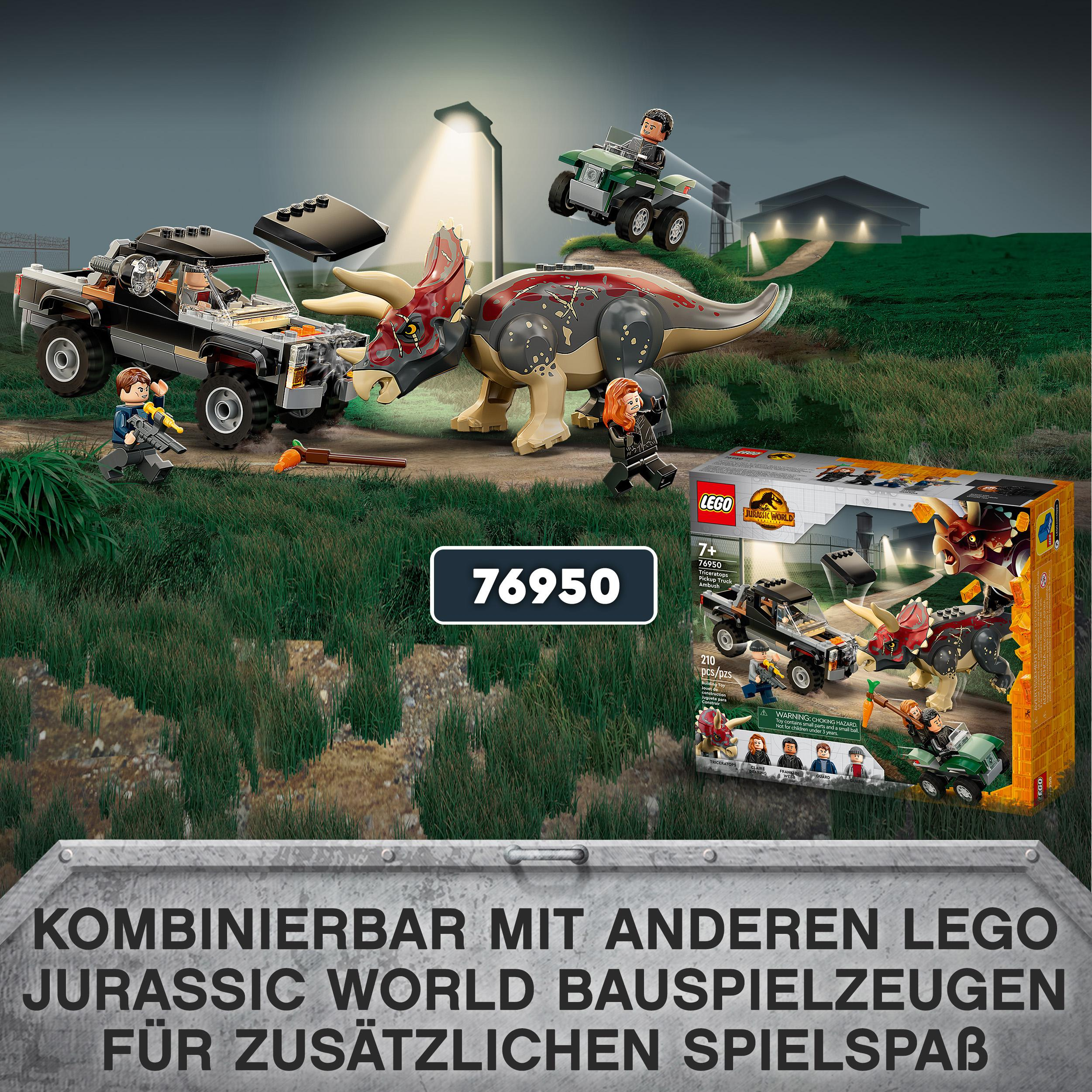 LEGO Jurassic World 76951 Mehrfarbig & Bausatz, Pyroraptor Dilophosaurus Transport