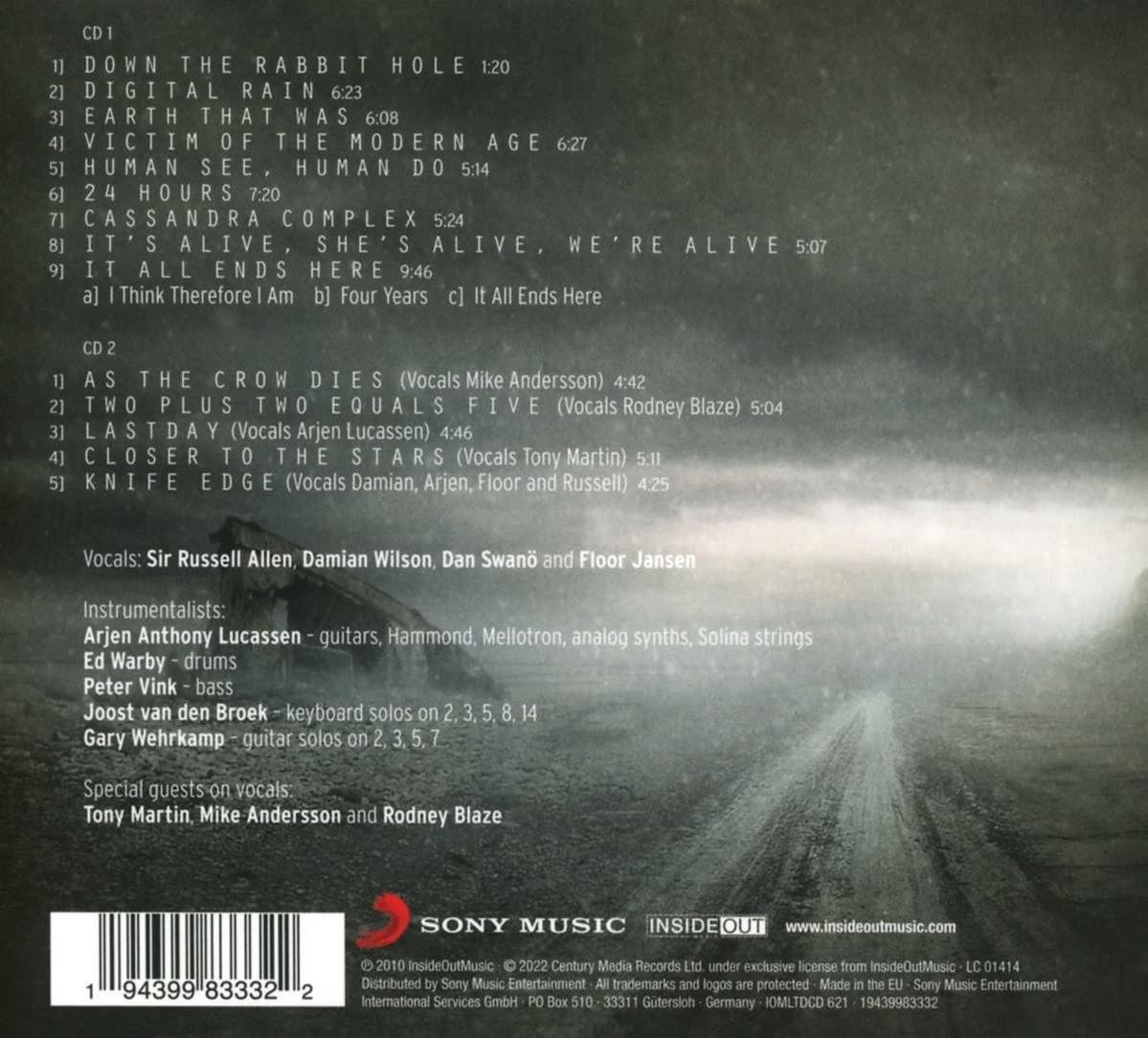 CD-Album mit Titelliste und Credits, mit Barcode und Sony Music Logo.