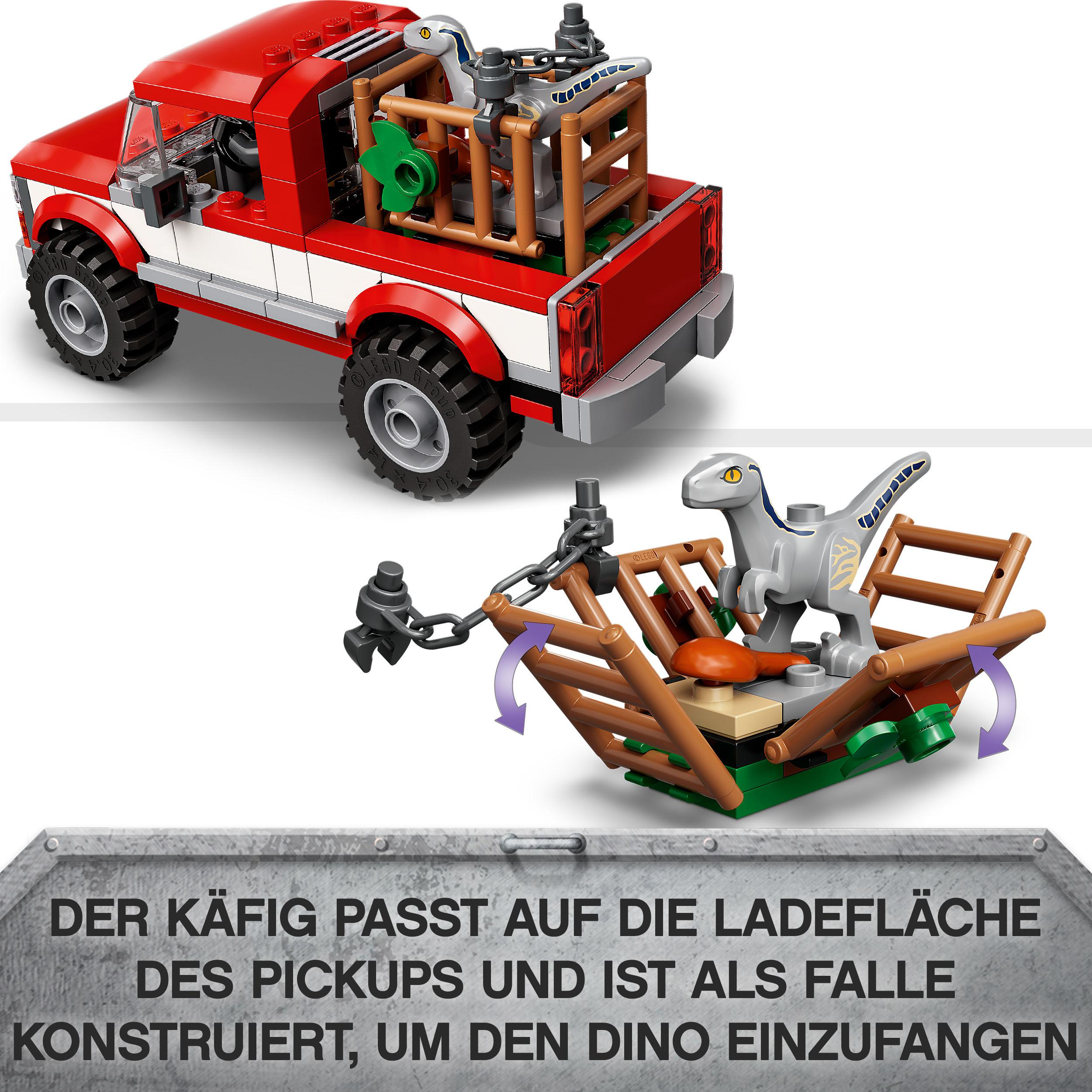 LEGO Jurassic Beta Blue Velociraptor-Falle 76946 in Bausatz, Mehrfarbig & World der