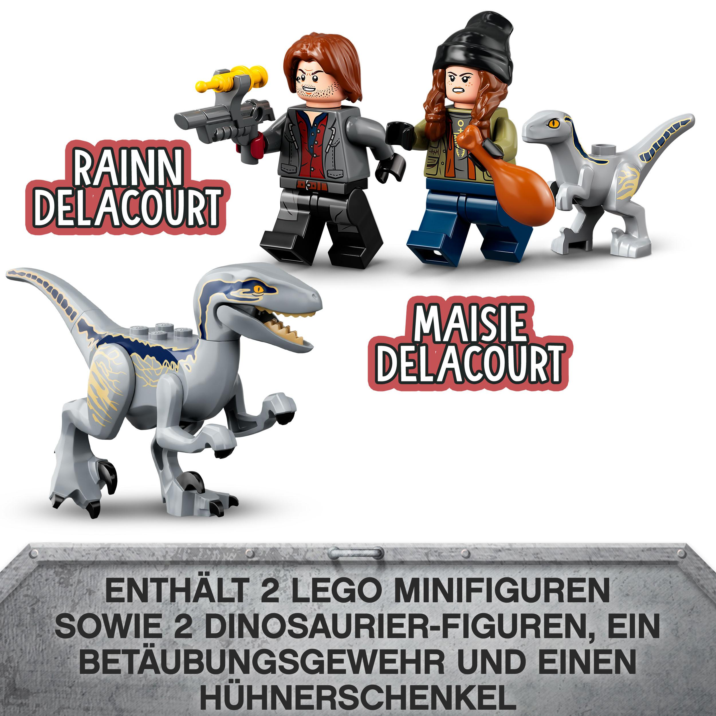LEGO Jurassic Mehrfarbig Blue & 76946 Velociraptor-Falle Bausatz, Beta World in der