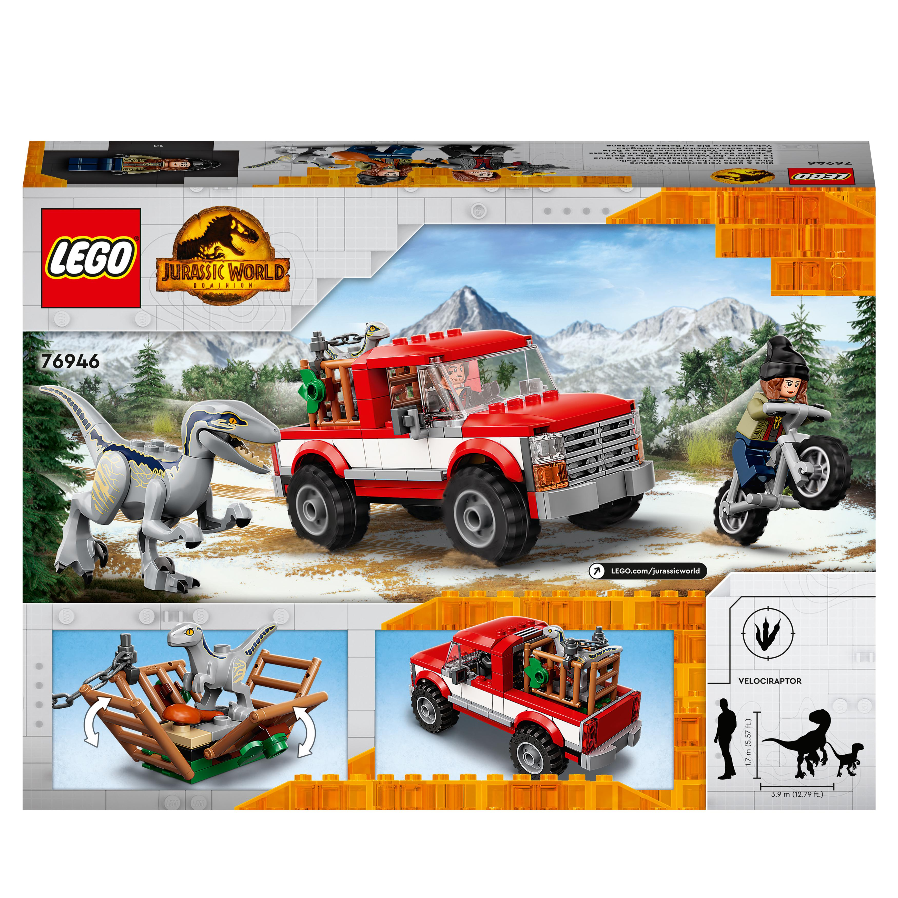 Blue Bausatz, 76946 Beta in & der Velociraptor-Falle Jurassic Mehrfarbig World LEGO