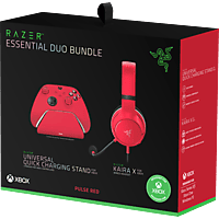 RAZER Essential Duo Bundle für Xbox, Over-ear Gaming Headset Bundle Rot