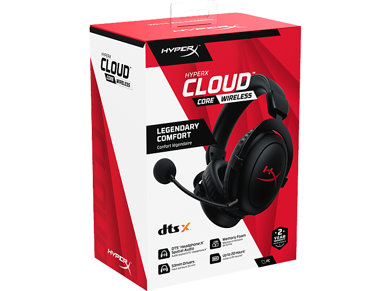 HYPERX Cloud Core Kablosuz DTS Kablosuz Kulak Üstü Kulaklık Siyah_2