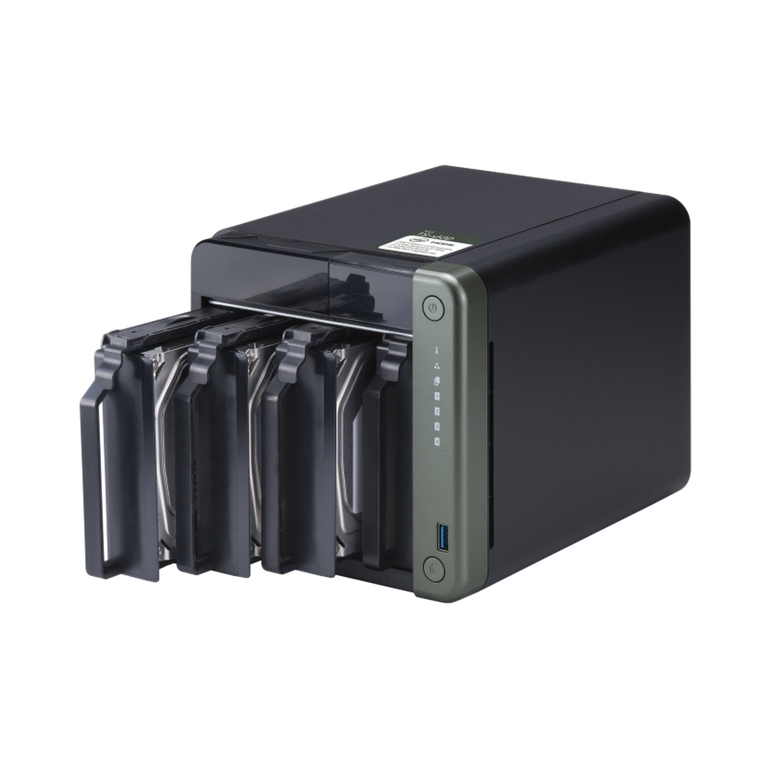 Servidor NAS - QNAP TS-453D-4G, SDD, 2.0 GHz, 4 GB, Negro