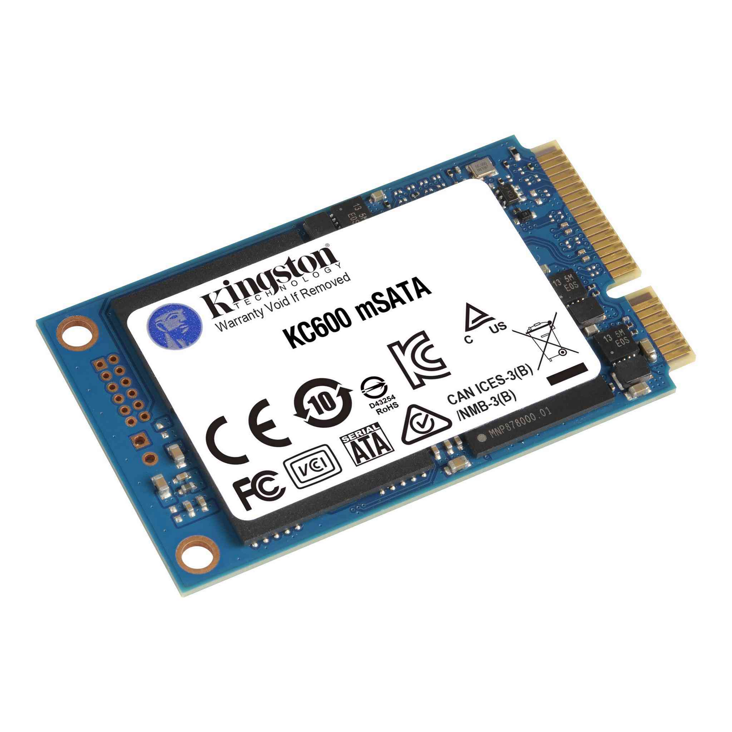 Disco duro SSD interno 512 GB - Kingston SKC600, mSata, Azul