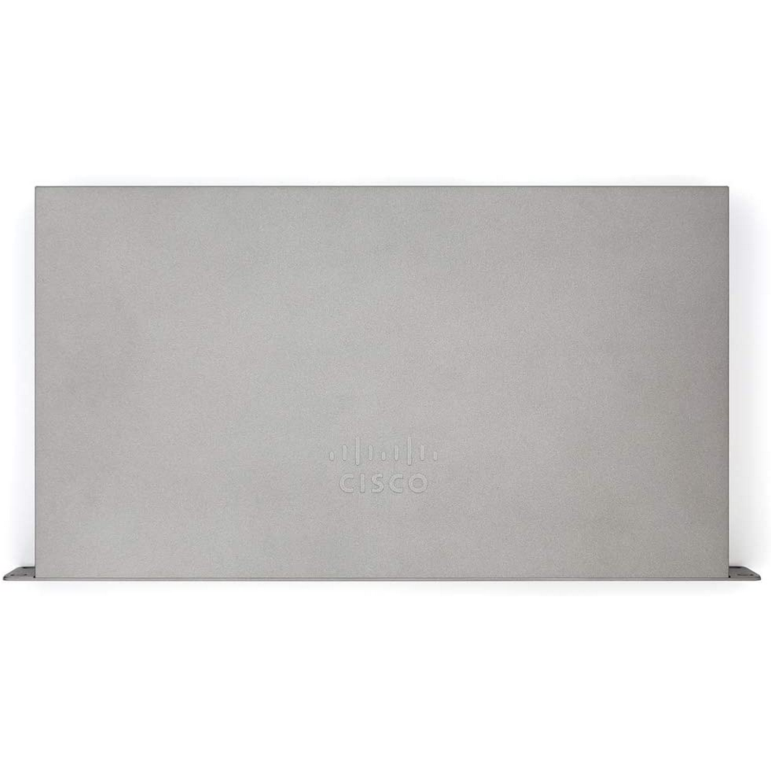 Dispositivo de red Cisco rectangular gris.