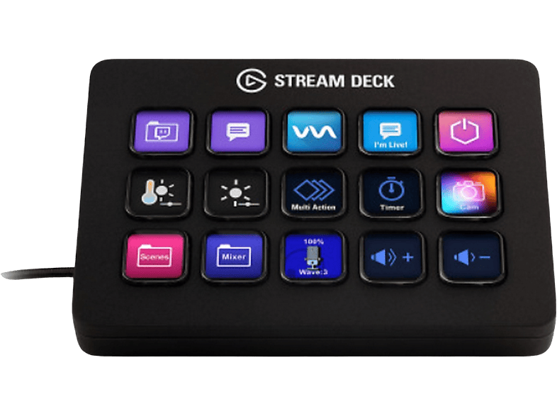 Elgato Stream Deck MK.2 10GBA9901, Para PC y Mac, 15 Teclas macro, Negro