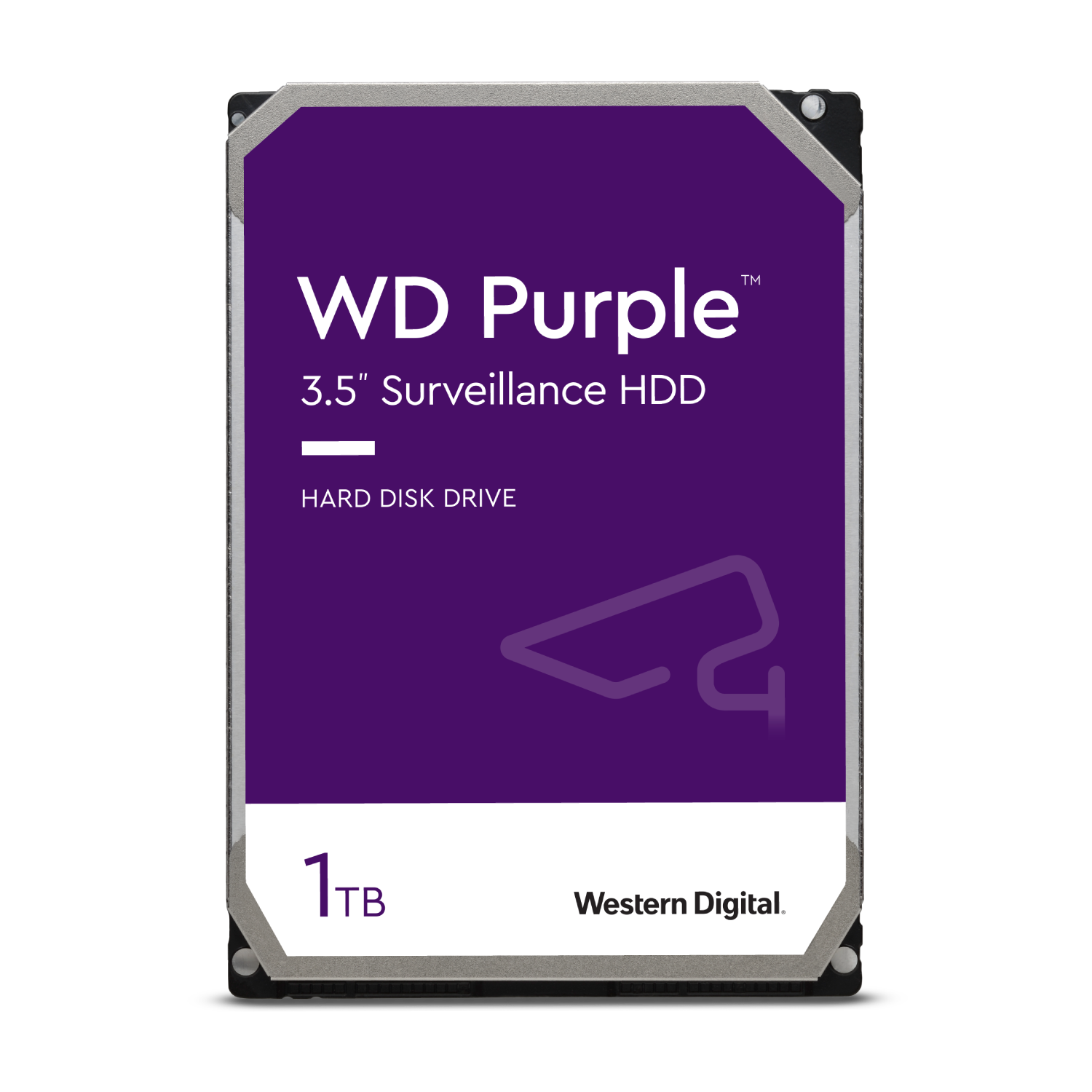 Disco duro interno 1 TB - Western Digital WD Purple, Para Videovigilancia, 3.5", Caché 64 MB, 5400 rpm, 6Gb/s, Púrpura