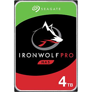 SEAGATE IronWolf Pro NAS - Disque dur (HDD, 4 To, argent/noir)