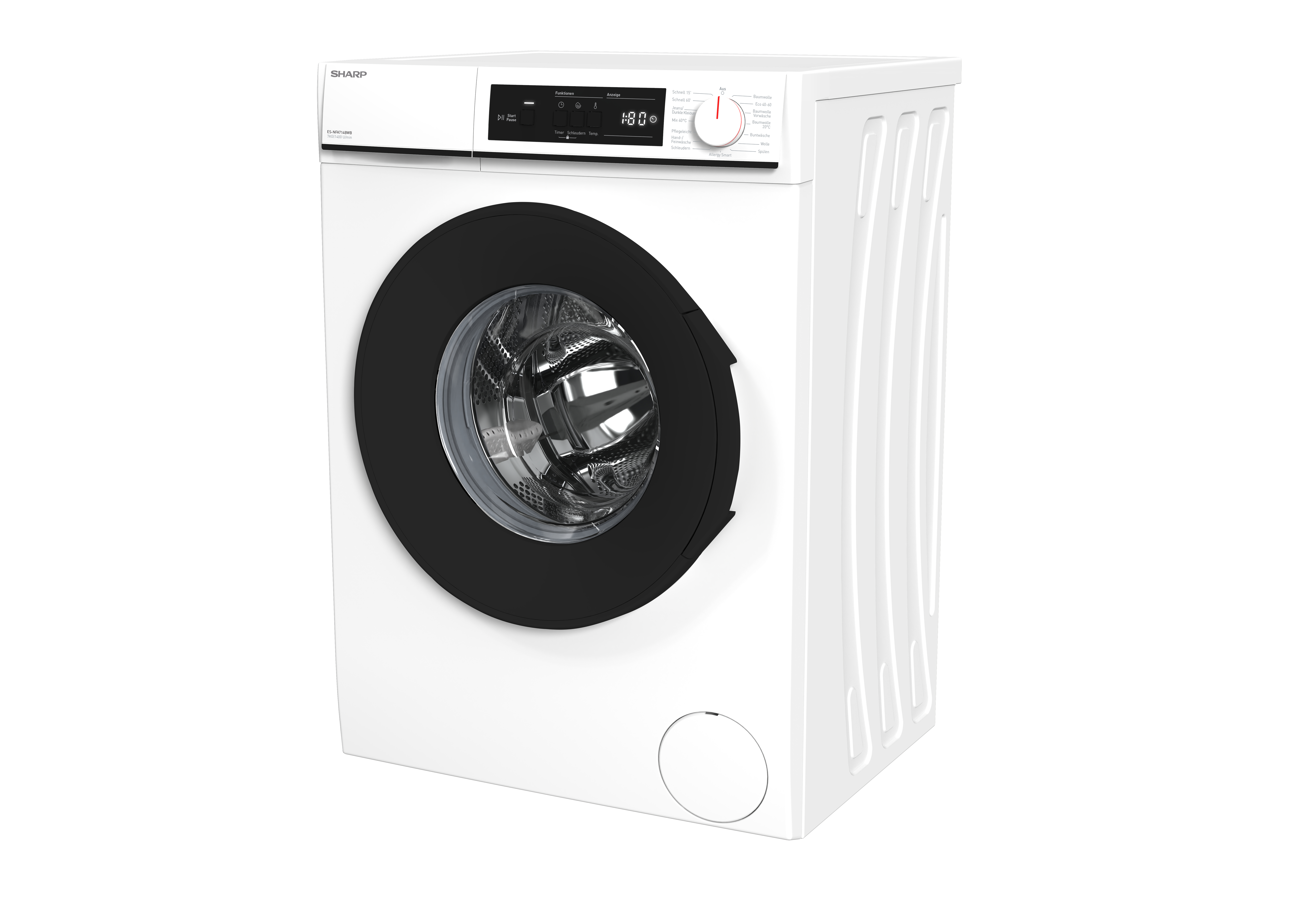 SHARP ES-NFA714BWB-DE Frontlader (7 kg, 1330 U/Min., B)