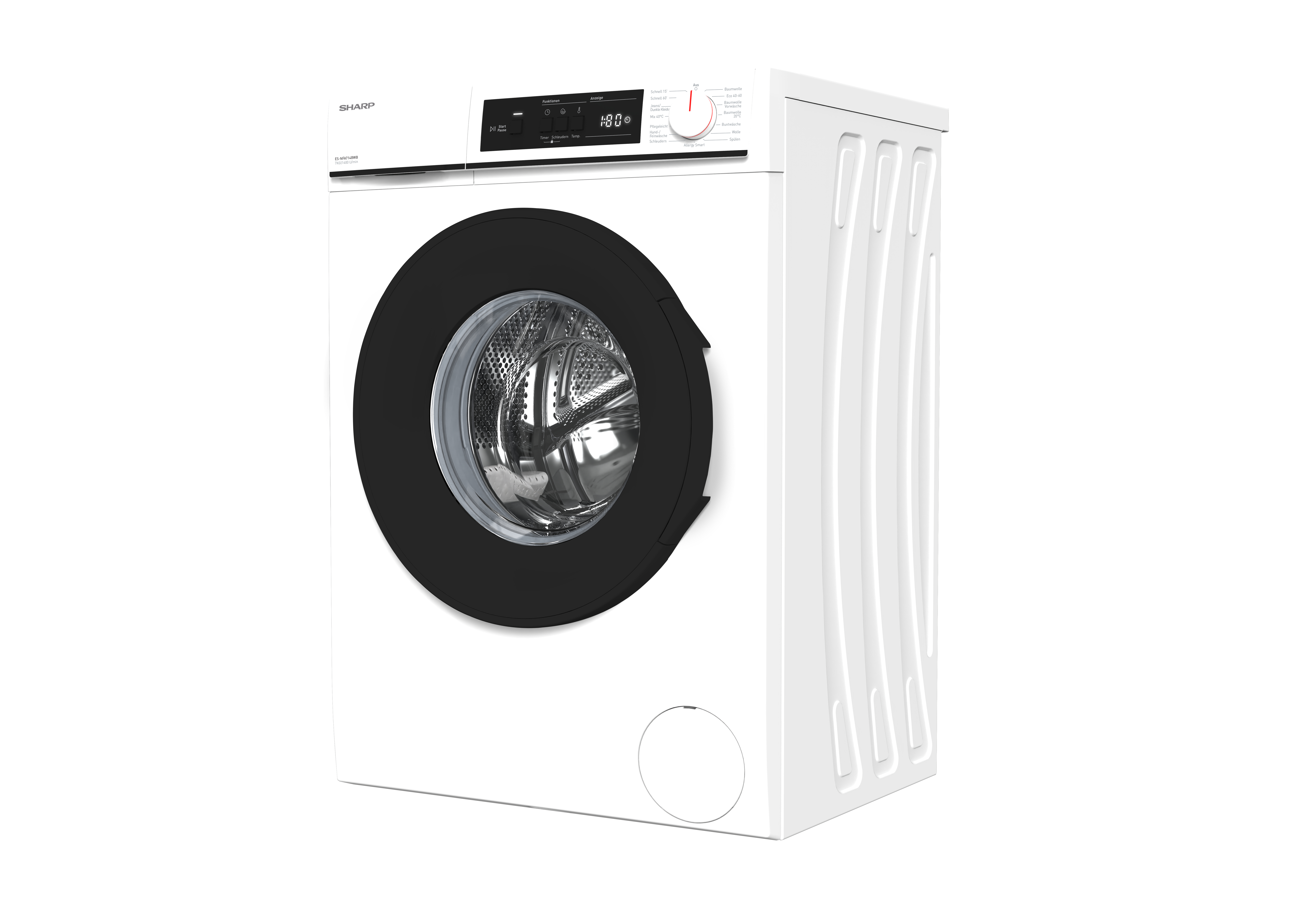 SHARP ES-NFA714BWB-DE Frontlader (7 kg, 1330 U/Min., B)