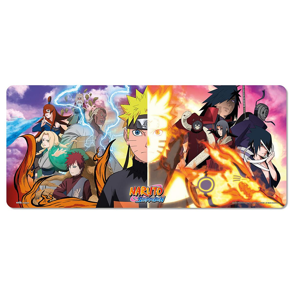 Mousepad: Naruto und andere Anime-Charaktere, geteilt, Titel: NARUTO SHIPPUDEN.