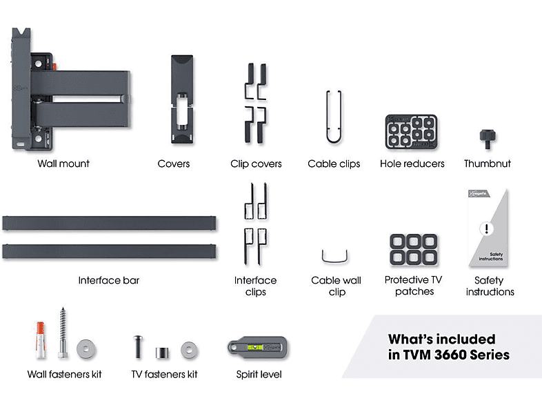 Thumbnail - VOGEL´S TVM 3665 TV-Wandhalterung, max. 77 Zoll, Schwenkbar, Schwarz