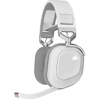 CORSAIR HS80 RGB Wireless - Cuffie da gaming, Bianco/grigio