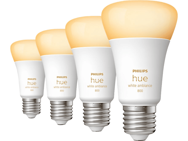 PHILIPS HUE Izzó hideg-meleg fehér , E27 6W 4 darabos PMO (929002489804)