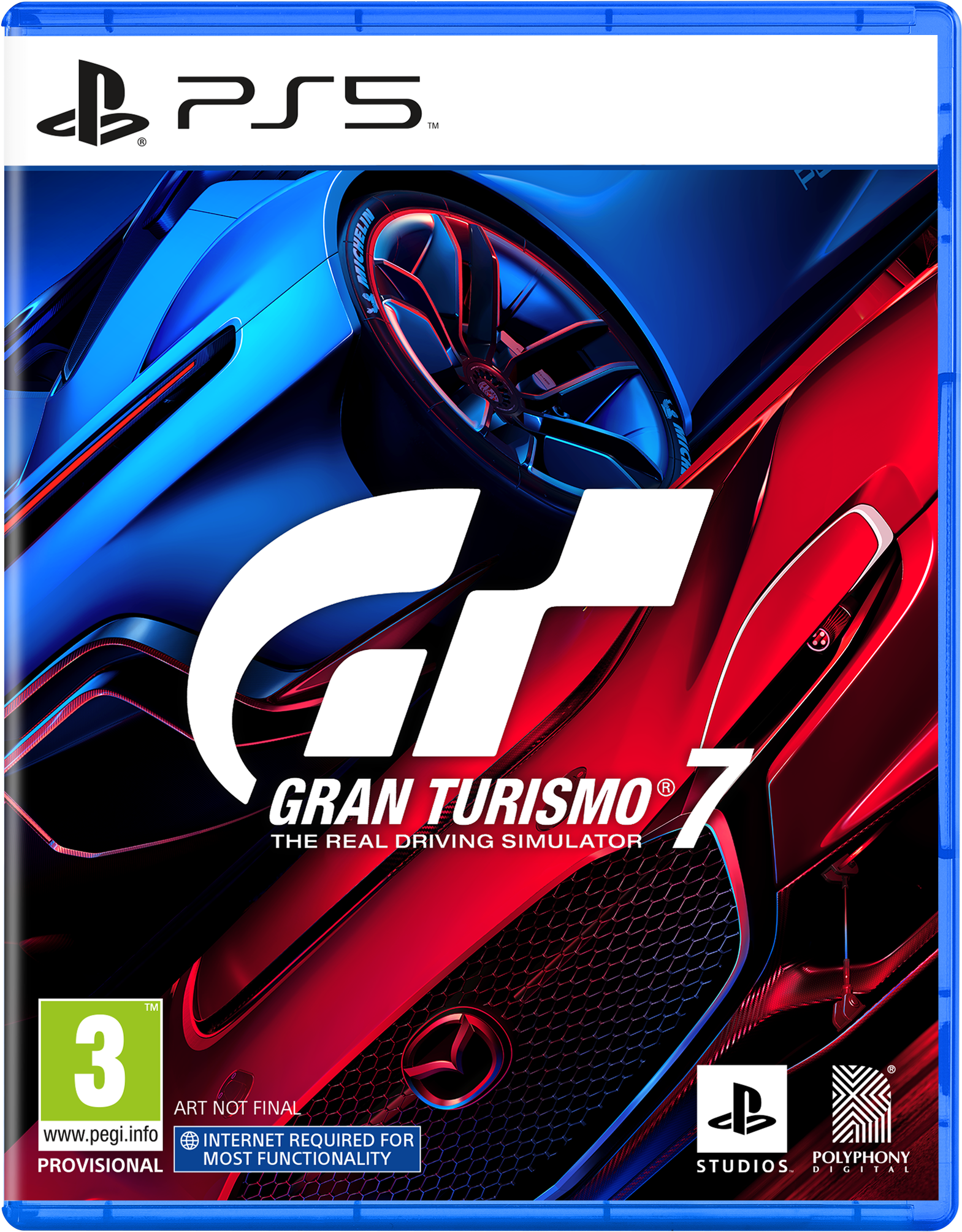 PlayStation 5 + PlayStation Plus (12 Monate) + Gran Turismo 7 +  DualSense (Cosmic Red) Bundle - Spielekonsole - Weiss/Schwarz/Cosmic Red